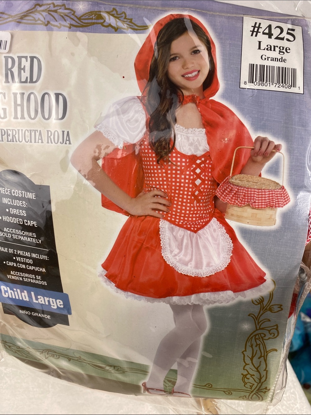 Lil’ Red Riding Hood Child Size 12/14 Halloween Costume Dress Only